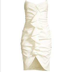 Likely – Kelaya Ruffled Mini Dress in white